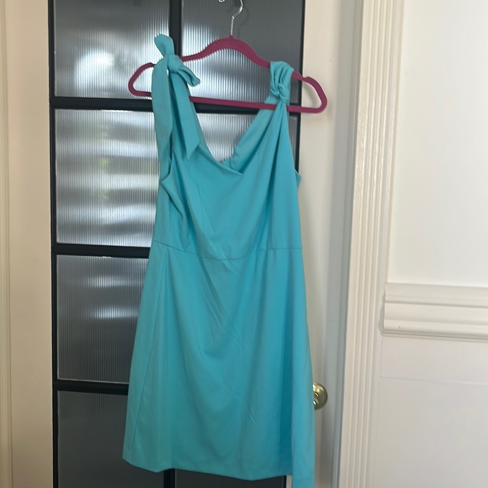 Women's BCBGeneration light blue bow strap size 12 wedding dress great condition